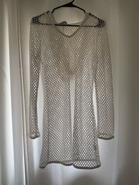 White Mesh Cover-Up Tunic swimwear swim women’s large